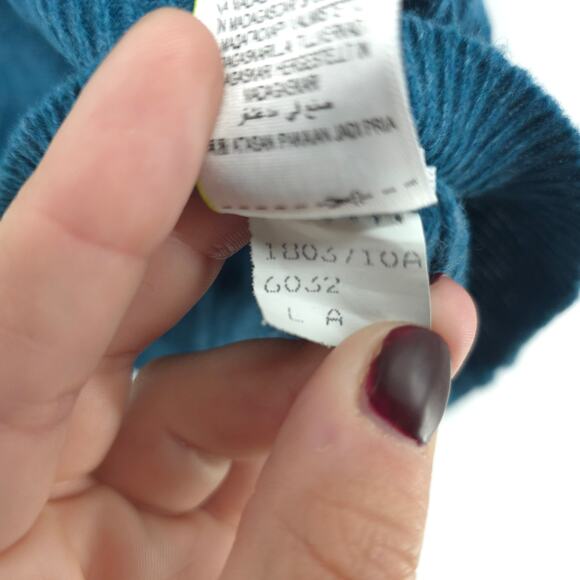 M&S Collection Mens Blue Teal 100% Extra Fine Lambswool Cozy Sweater V-Neck| L - Picture 6 of 10